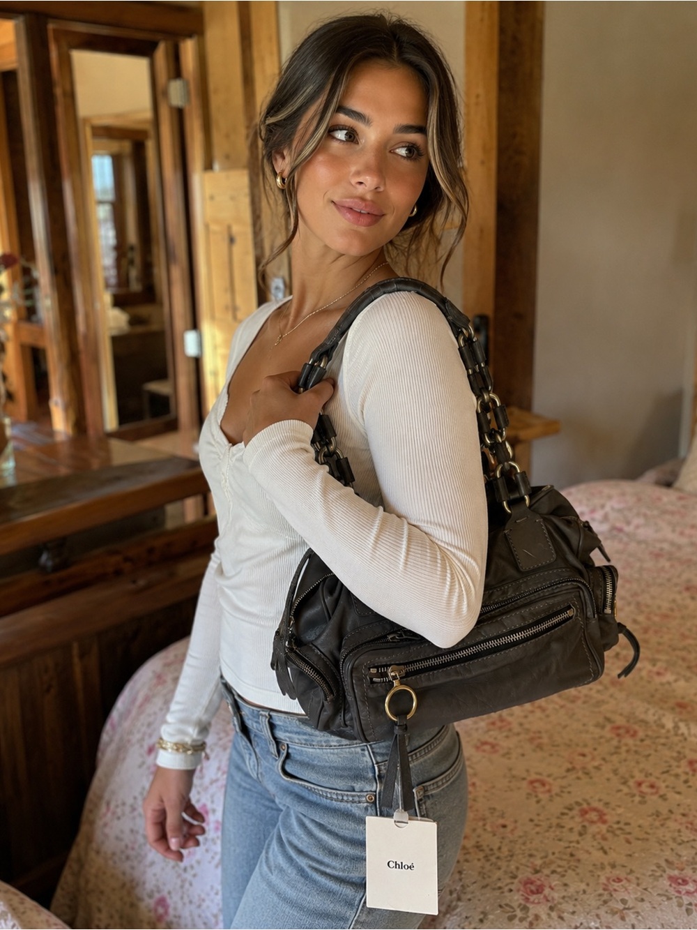 Vintage Chloé Leather Shoulder Bag - Picture 3 of 15